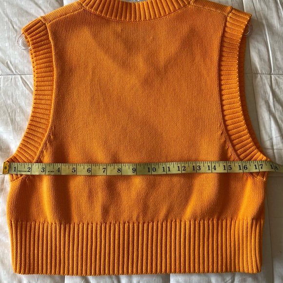 sold TNA Aritzia Orange Marcy Sweater Vest Small - Picture 11 of 11